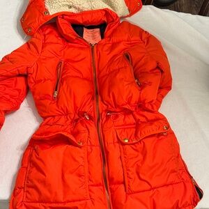 J. Crew Orange Puffer Jacket